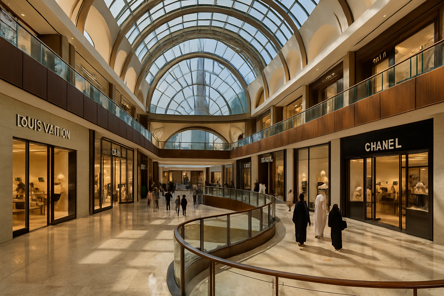 Luxury shopping mall in Dubai